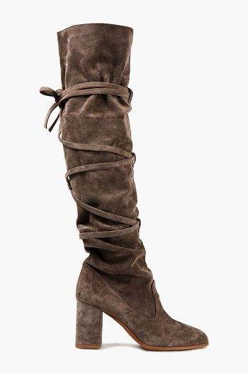 ZIMMERMANN Lace-up suede over-the-knee boots