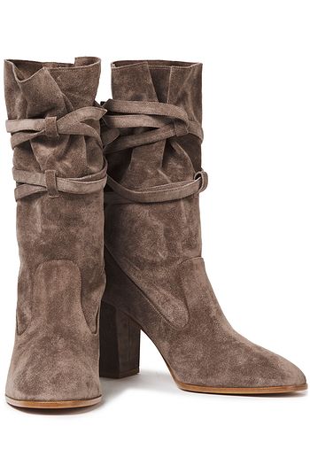 ZIMMERMANN Te-detailed suede ankle boots