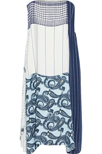 ACNE STUDIOS Dorus patchwork-effect printed gauze-paneled twill dress