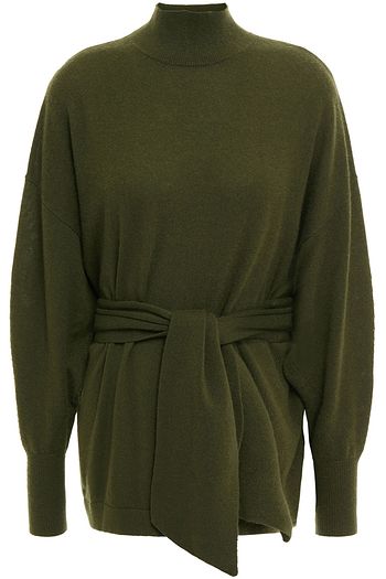 ZIMMERMANN Belted wool-blend turtleneck sweater