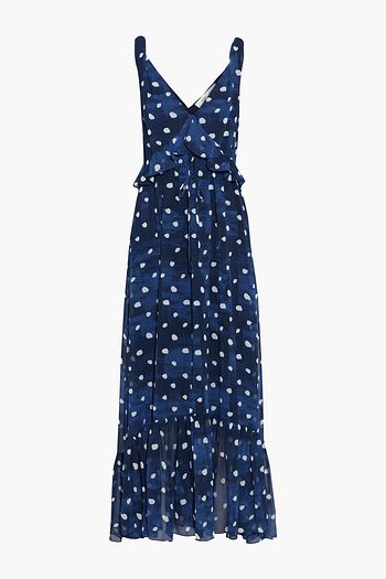 DIANE VON FURSTENBERG Misha ruffle-trimmed polka-dot chiffon maxi dress