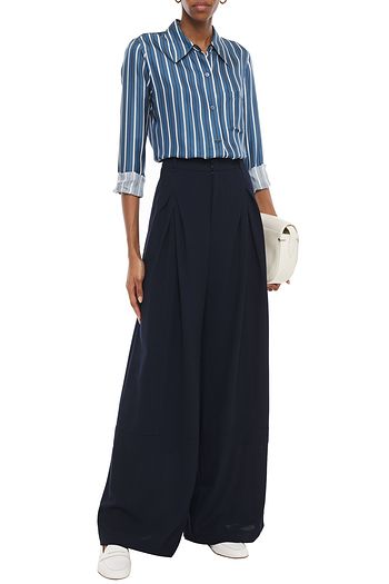 ROLAND MOURET Valens wool-crepe wide-leg pants