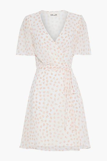 DIANE VON FURSTENBERG Kathy floral-print chiffon mini wrap dress