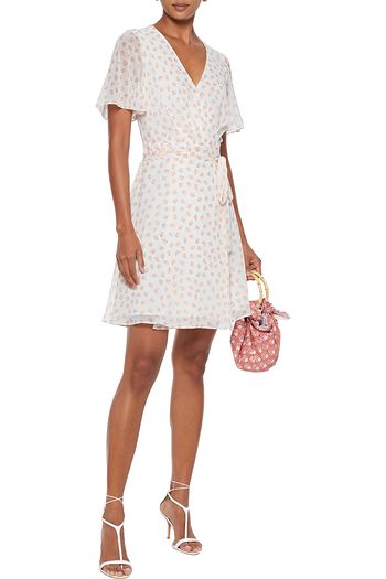 DIANE VON FURSTENBERG Kathy floral-print chiffon mini wrap dress