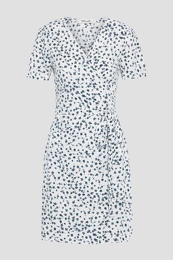 DIANE VON FURSTENBERG Saville Mini-Wickelkleid aus Crêpe de Chine mit Blumenprint