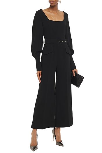 EMILIA WICKSTEAD Patrice belted textured crepe jumpsuit
