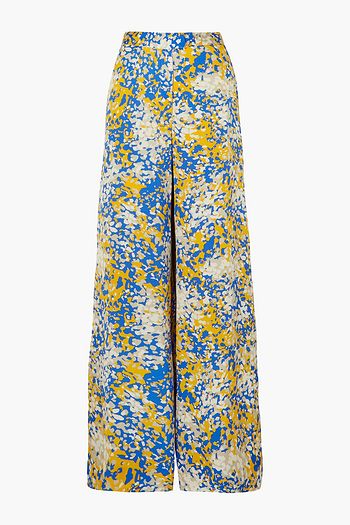 STELLA MCCARTNEY Bedruckte Hose mit weitem Bein aus Crêpe