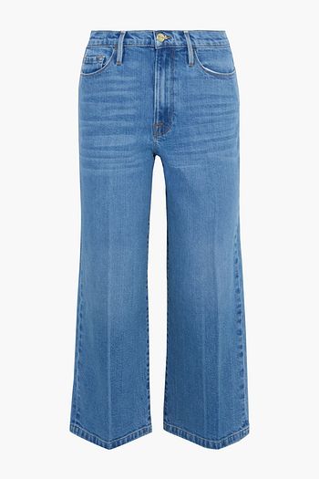 FRAME Ali Wide Crop high-rise wide-leg jeans