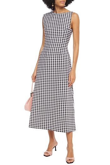 EMILIA WICKSTEAD Ceilani open-back gingham cloqué midi dress