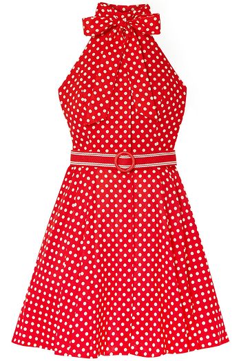 ZIMMERMANN Zinnia polka-dot linen and cotton-blend voile halterneck mini dress