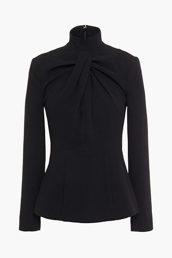 EMILIA WICKSTEAD Reina twist-front textured-crepe top