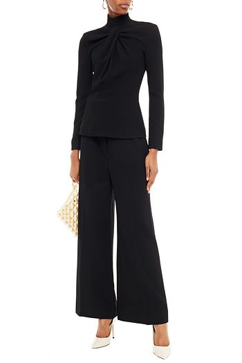 EMILIA WICKSTEAD Reina twist-front textured-crepe top