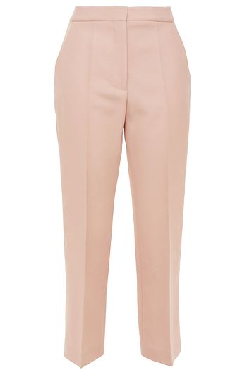 STELLA MCCARTNEY Cropped wool-blend crepe straight-leg pants