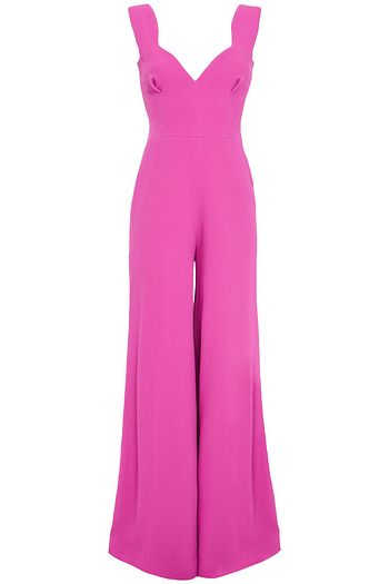 EMILIA WICKSTEAD Rosabel textured-crepe wide-leg jumpsuit