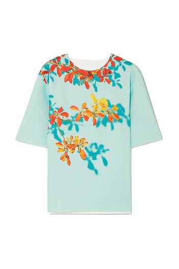 DRIES VAN NOTEN Conga floral-print stretch-scuba T-shirt