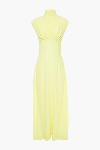 EMILIA WICKSTEAD Everly gathered textured-crepe maxi dress