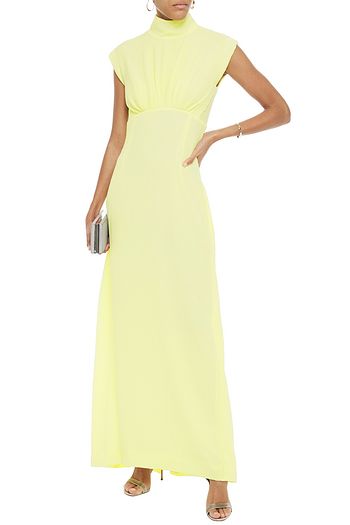 EMILIA WICKSTEAD Everly gathered textured-crepe maxi dress