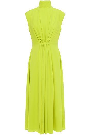 EMILIA WICKSTEAD Valencia gathered stretch-crepe midi dress