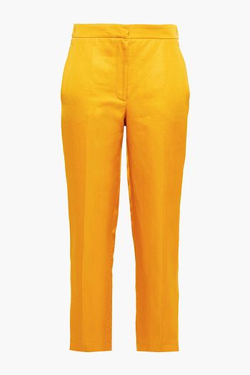 VANESSA COCCHIARO Slub satin tapered pants