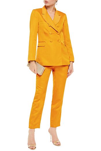 VANESSA COCCHIARO Slub satin tapered pants