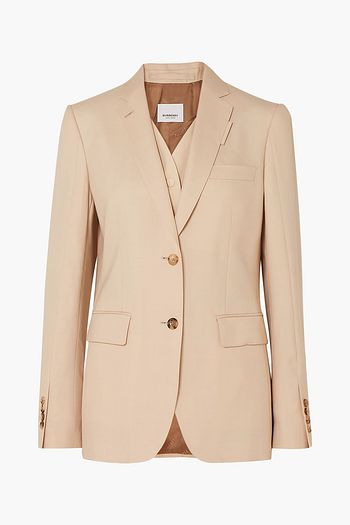 BURBERRY Wool, silk, mohair and linen-blend blazer