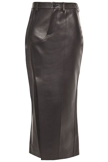 MARNI Leather midi skirt