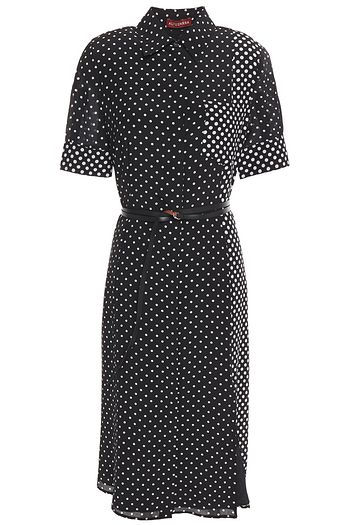 ALTUZARRA Belted polka-dot silk crepe de chine dress