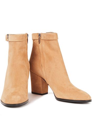 SERGIO ROSSI Ankle Boots aus Veloursleder mit Schnalle