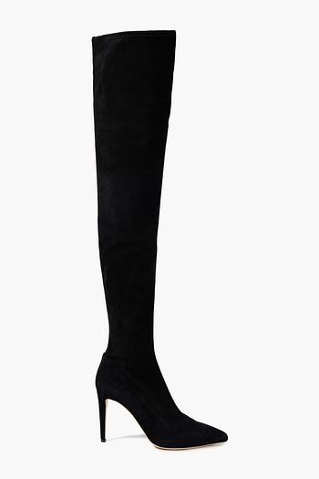 SERGIO ROSSI Matrix stretch-suede thigh boots