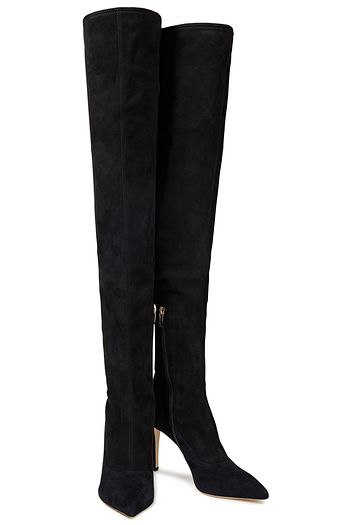 SERGIO ROSSI Matrix stretch-suede thigh boots