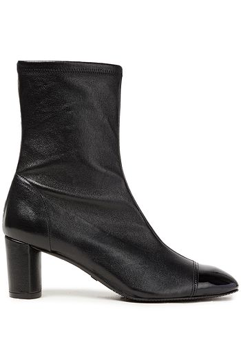 STUART WEITZMAN Fernanda 60 Ankle Boots aus Lackleder und Narbenleder