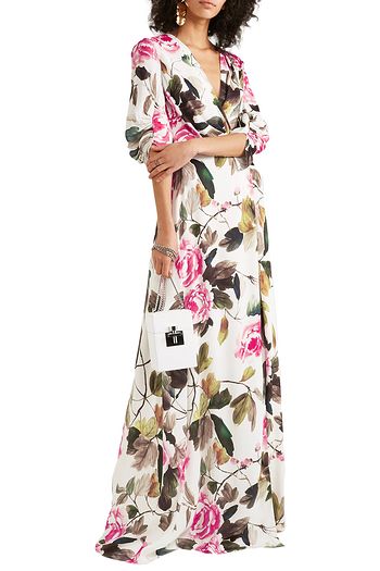 JENNY PACKHAM Harlow floral-print satin robe