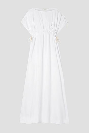 THE ROW Nea oversized gathered cotton-poplin gown
