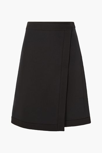 THE ROW Narata wool and silk-blend wrap skirt