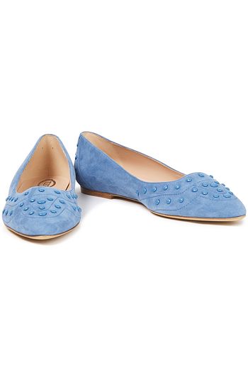 TOD'S Ballerinas aus Veloursleder mit Nieten