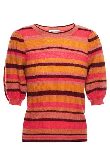 ULLA JOHNSON Striped ribbed cashmere-blend top