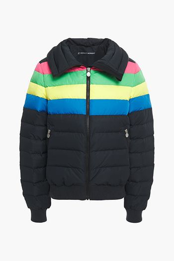 PERFECT MOMENT Queenie quilted color-block shell jacket