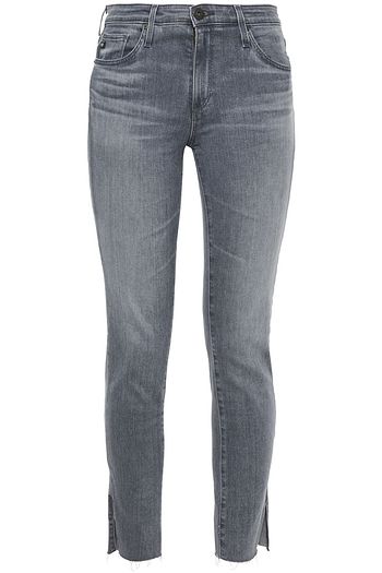 AG JEANS The Prima Ankle faded mid-rise slim-leg jeans
