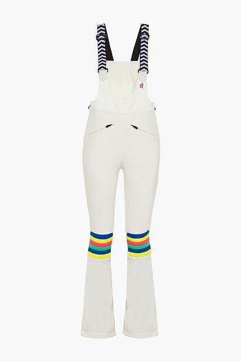 PERFECT MOMENT Striped quilted shell ski suit