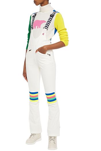 PERFECT MOMENT Striped quilted shell ski suit