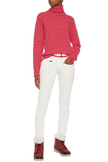 PERFECT MOMENT Aurora II grosgrain-trimmed printed skinny ski pants