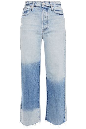 MOTHER The Rambler cropped dégradé high-rise straight-leg jeans