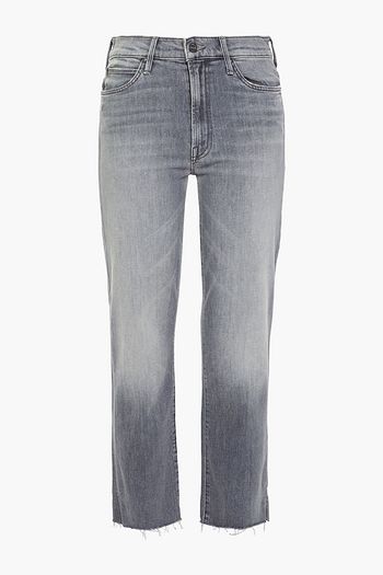 MOTHER The Rascal cropped high-rise straight-leg jeans