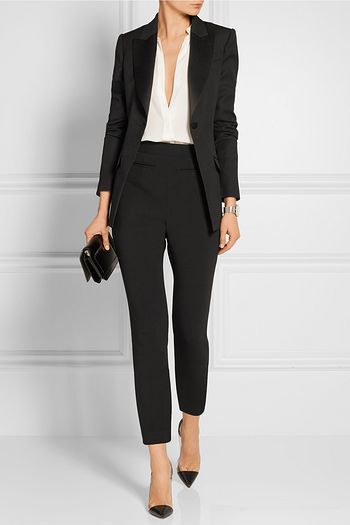 ALEXANDER MCQUEEN Stretch wool and cotton-blend leggings