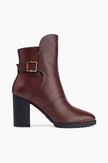 TOD'S Ankle Boots aus Leder mit Schnalle