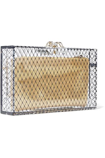 CHARLOTTE OLYMPIA Embellished printed Plexiglas® clutch