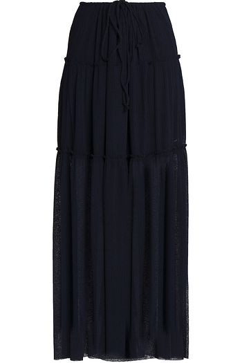 SEE BY CHLOÉ Tiered ribbed-knit maxi skirt