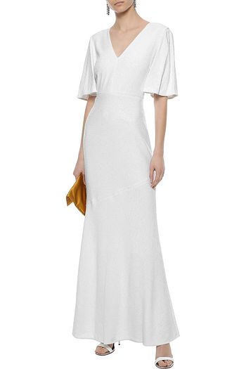 RACHEL ZOE Heather sequined stretch-jersey gown