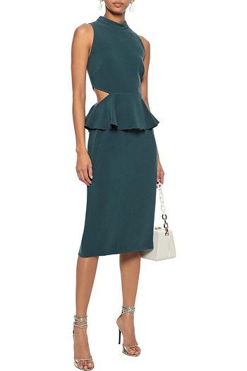 RACHEL ZOE Karyn cutout crepe peplum dress