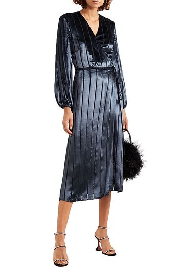 MICHELLE MASON Velvet wrap dress